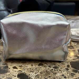 Silver Cosmetic Pouch